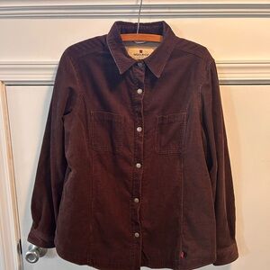 Woolrich Women’s Corduroy Sherpa Lined Size Large Expresso Outdoor Chore Coat